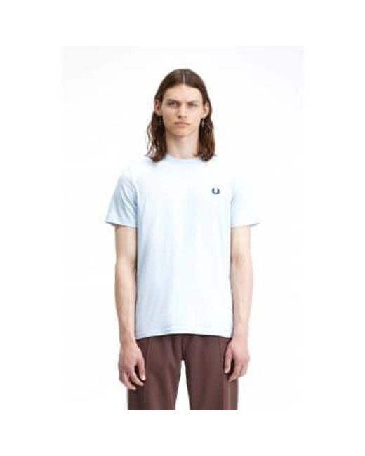 Fred Perry Blue Ringer T-shirt Ice M for men