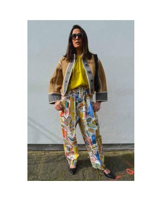 L.F.Markey Multicolor Mega Drawstring Painted Paisley Trousers 10