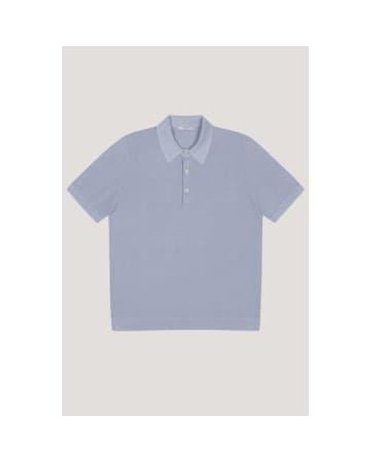 Circolo 1901 Blue Fancy Knit Polo Shirt for men