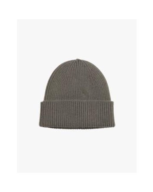 COLORFUL STANDARD Gray Merino Beanie Dusty Olive O/s for men