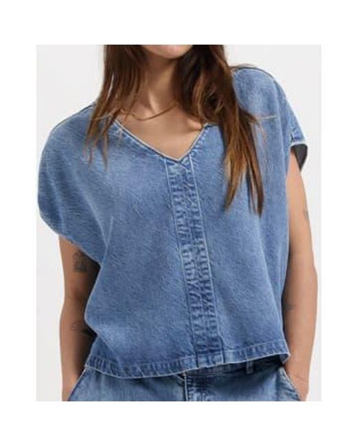 Emily Beaumont Tank Top di Kuyichi in Blue