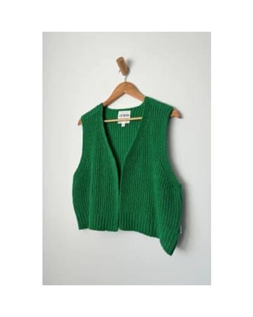 Granny Pepper Cotton Vest di LE BON SHOPPE in Green