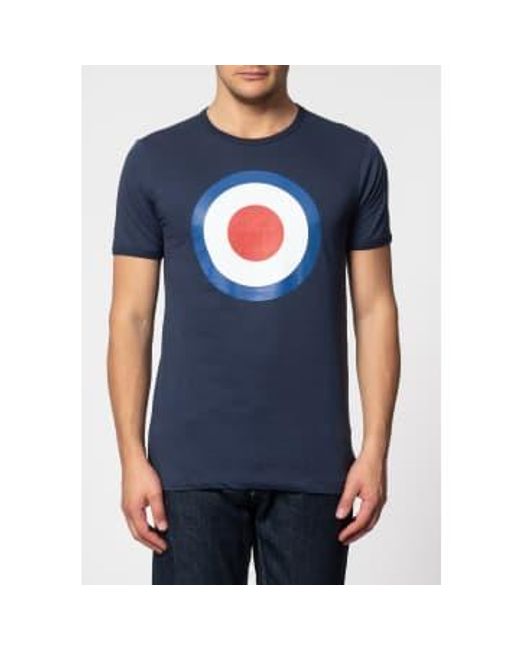 Merc London Ticket Blue Target Design T Shirt for men