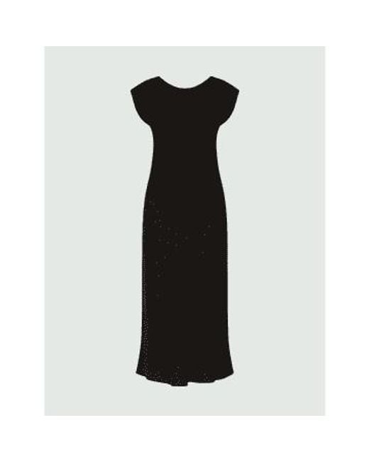 Hidalgo Cap Sleeve Fitted Midi Dress Size 12 Col di Marella in Black
