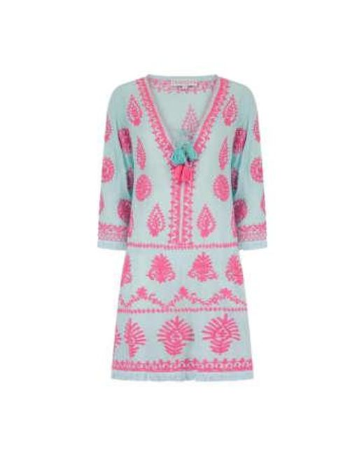 Pranella aggie Dress Aqua Pink Size Small