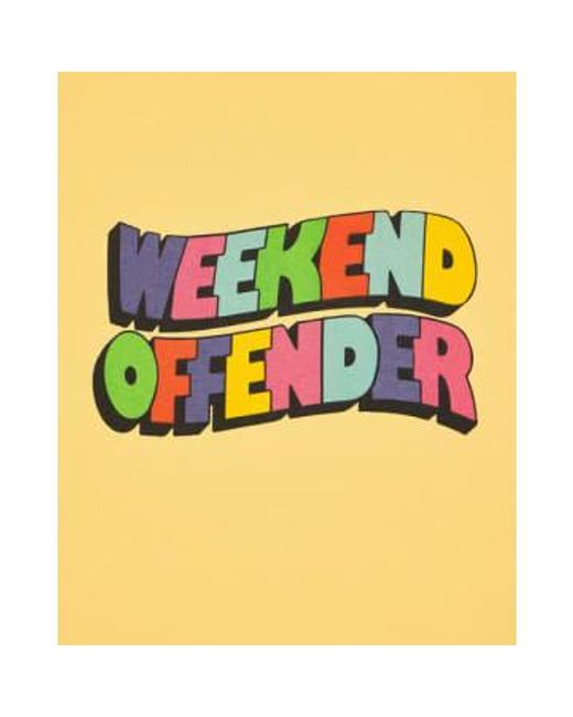 Weekend Offender Yellow Hallelujah Graphic T Shirt for men