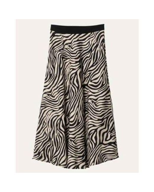 Delicate Love Black Sara Skirt Zebra Cement Xs