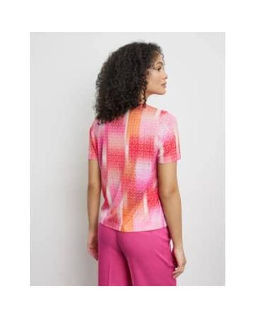 Gerry Weber Pink T-Shirt mit minimalistischem Muster