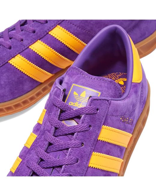 adidas Hamburg Sneakers Purple & Gold for Men | Lyst