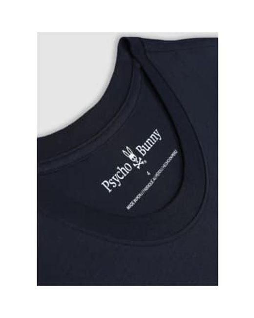 Psycho Bunny Klassisches herren-t-shirt mit rundhalsausschnitt in marineblau in Blue für Herren
