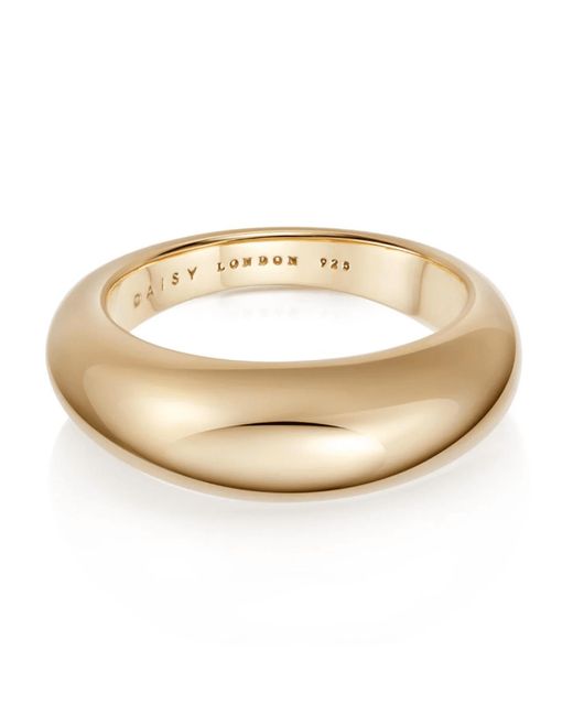 Daisy London X Estée Lalonde Dome Ring in Metallic Lyst