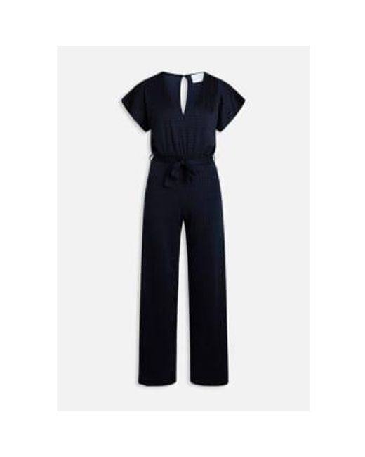 Jumpsuit Or Girl V Neck Check di Sisters Point in Blue