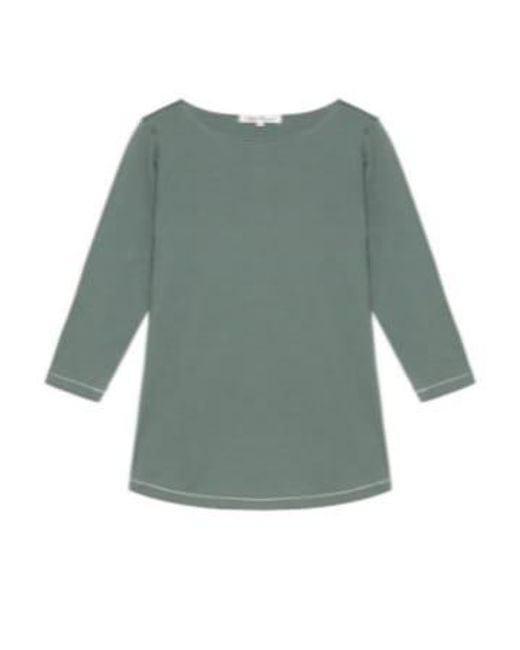 STEFAN BRANDT Green Cotton Shirt Elsa 3/4 Sleeves S /