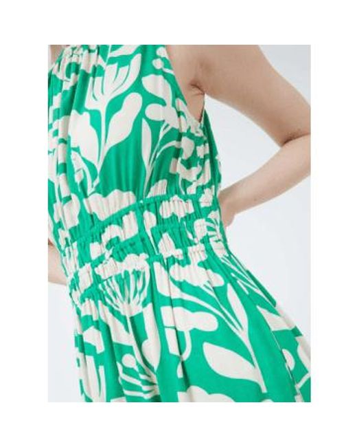 Compañía Fantástica Green Langes bedrucktes kleid in grün von