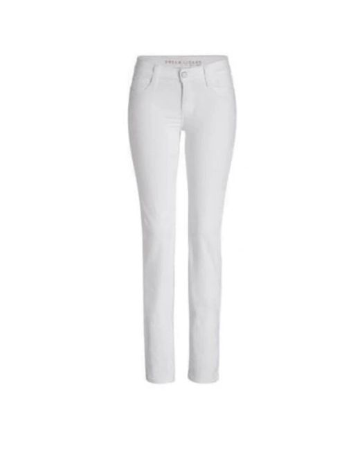 Mac Jeans White Mac Dream Straight Leg Jeans | Lyst