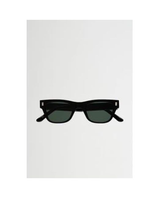Monokel Black Aki Green Solid Lens Sunglasses Os
