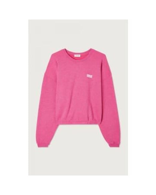 Sweat-shirt doen overdyed American Vintage en coloris Pink