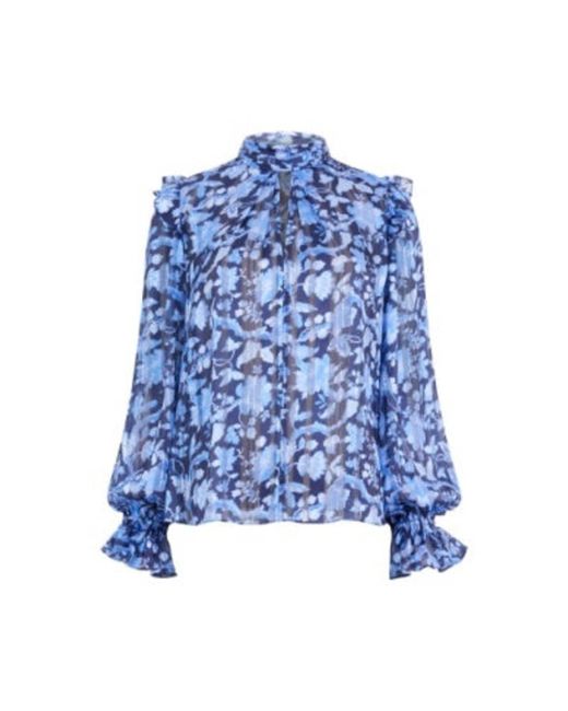 French Connection Blue Cynthia Fauna Blouse