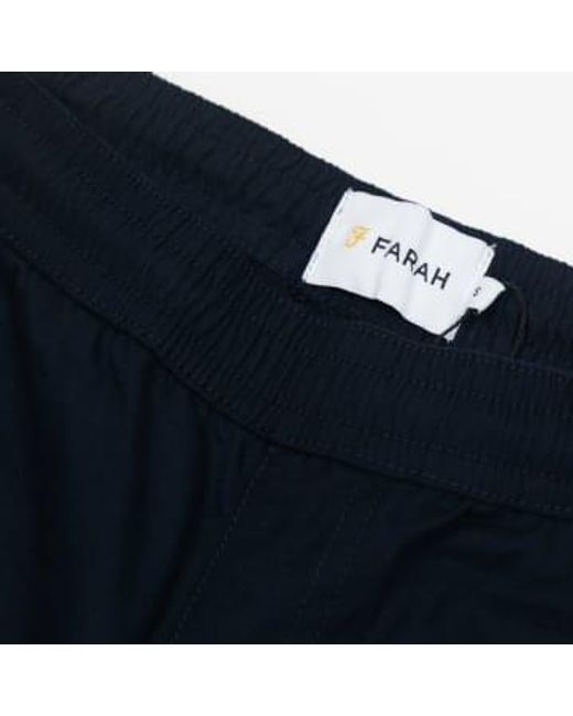 Farah Blue Rushmore Regular Fit Elasticated Trousers In True for men