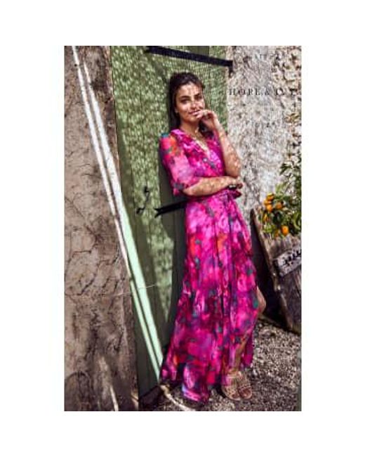 Robe enveloppante Corinne Maxi Hope & Ivy en coloris Pink
