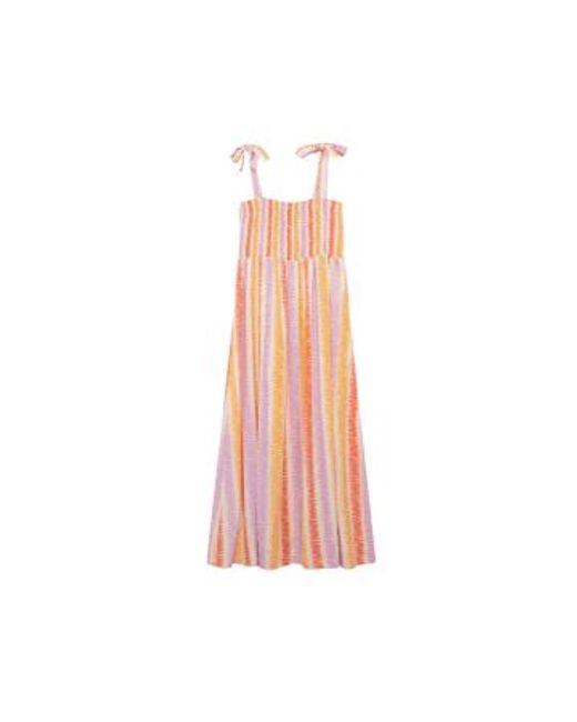 Compañía Fantástica Pink Striped Long Dress