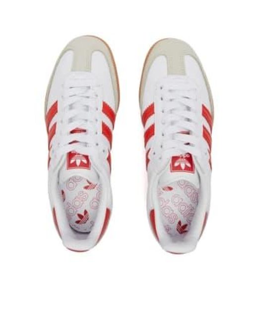 Adidas White Samba Og , Solar Red & Off for men