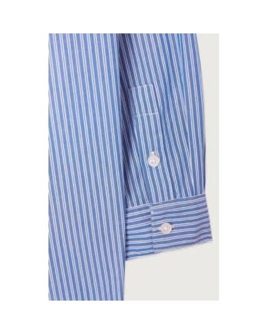 Camisa zatybay en stripes American Vintage de color Blue