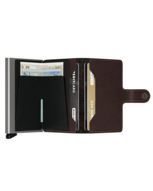 Secrid Brown Mini Wallet Original One Size for men