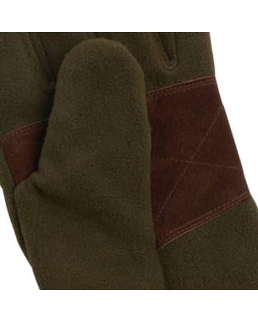 Coalford Fleece Gloves 2 di Barbour in Green da Uomo