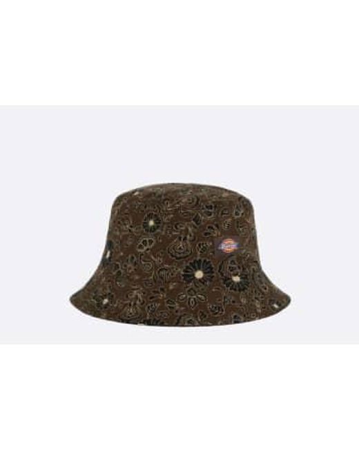 Ellis bucket hat floral aop dark Dickies de hombre de color Brown