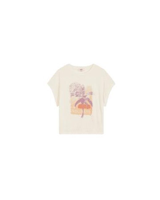 Manoe Print T Shirt In Casse di Suncoo in White