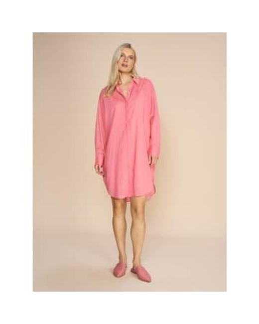 Mmrosie camisa voile vestido tamaño: xs, col: Mos Mosh de color Pink