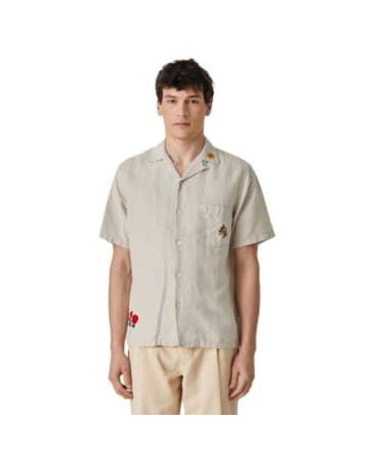 Portuguese Flannel Gray Spring 2 Short Sleeve Shirt / M for men