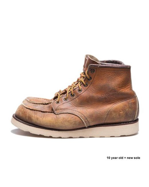 red wing moc toe brown
