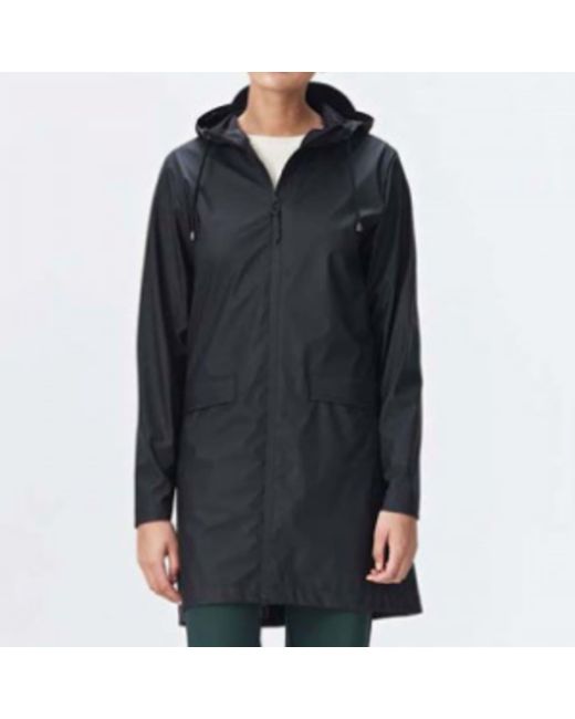 Rains Black 1246 W Coat Rain Jacket