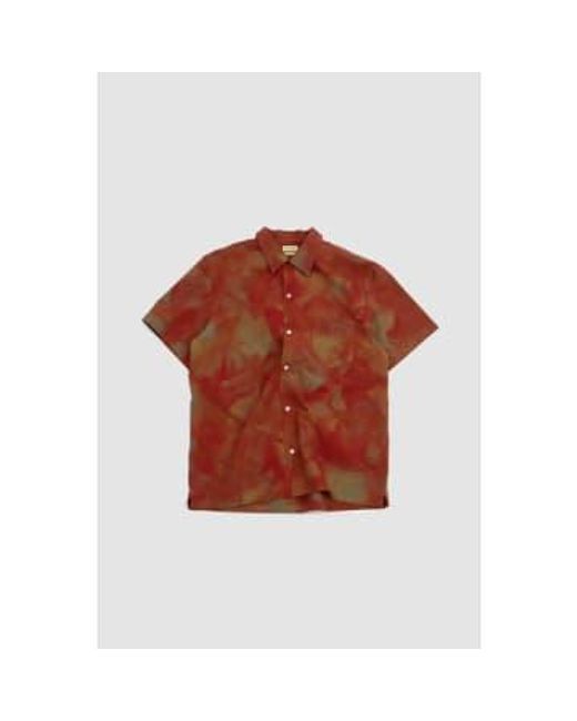 De Bonne Facture Red Camp Collar Shirt Sunrise 48 for men