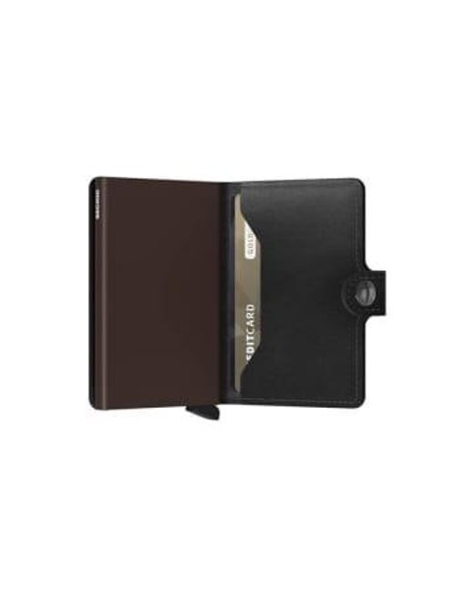 Mini Wallet Original Brown di Secrid in Black da Uomo