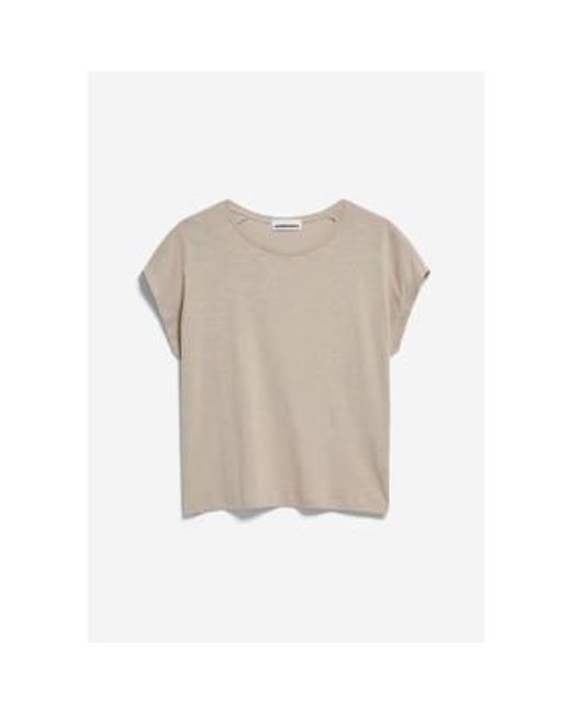 ARMEDANGELS Natural Oneliaa Sand Stone T-shirt S