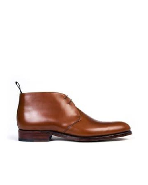 Sanders Brown Monaco Boots In Veal Leather 40 for men