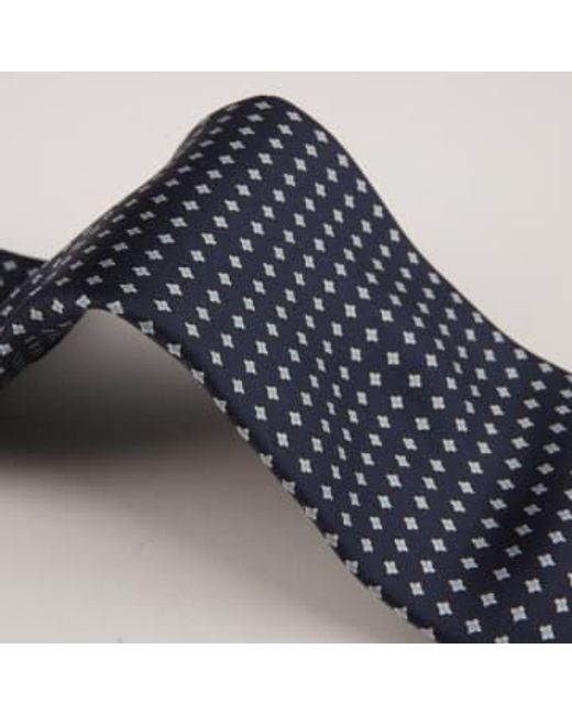 Stenstroms Blue Patterned Silk Tie 913261001 for men