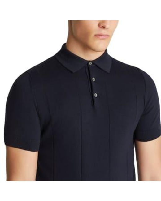 Remus Uomo Blue Knitted Polo for men