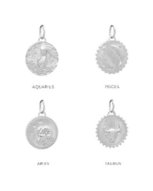 Rachel Jackson White Zodiac art coin halskette