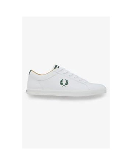 Fred Perry White Baseline Leather B1228 44 for men