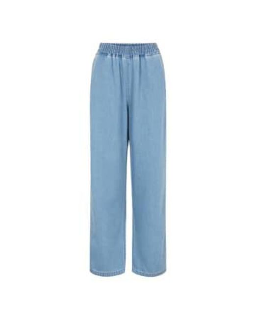 SOFT REBELS Blue Sremila Light Wash Trousers Xs
