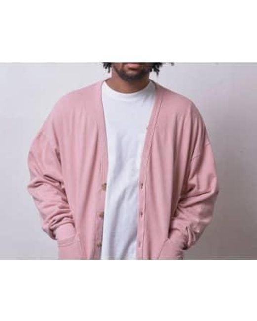 Vecino cardigan dusty Battenwear de hombre de color Pink