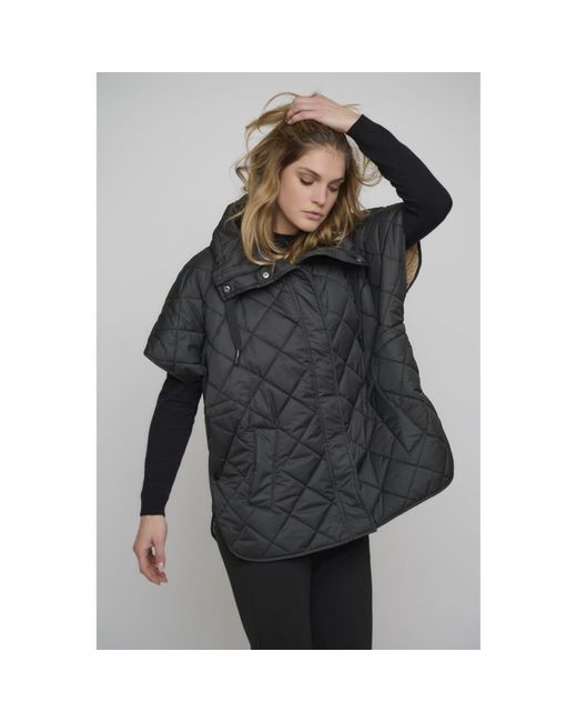 Rino & Pelle Gray Alane Quilted Cape