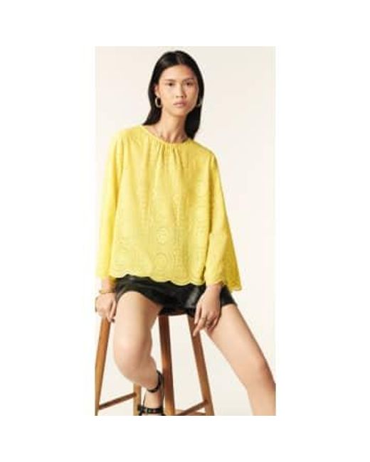 Ba&sh Yellow Bruna Broderie Anglaise Blouse 1