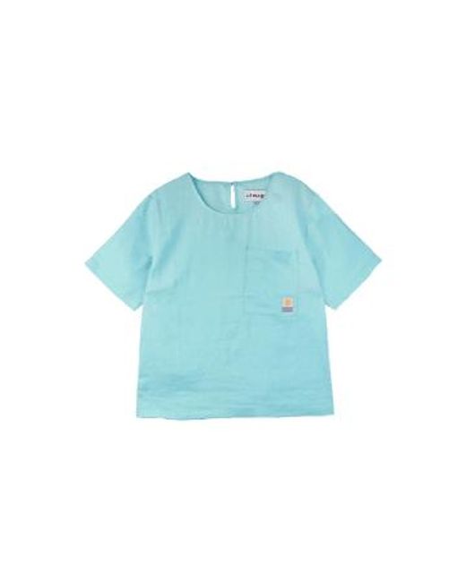 T-shirt basique en lin L.F.Markey en coloris Blue