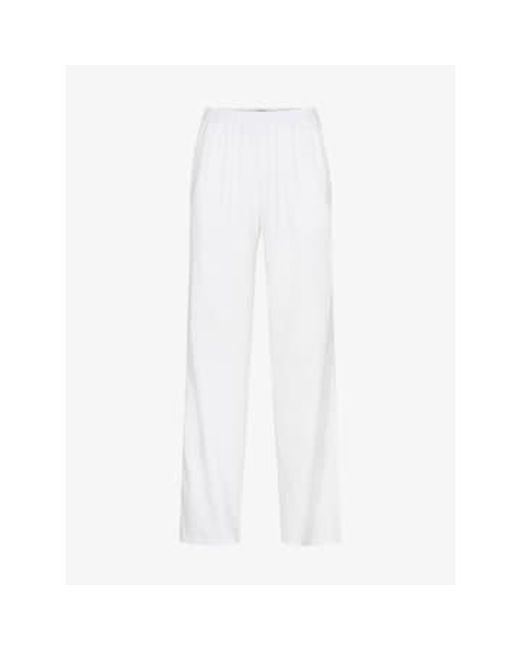 Naja 7 Linen Trousers White di Levete Room