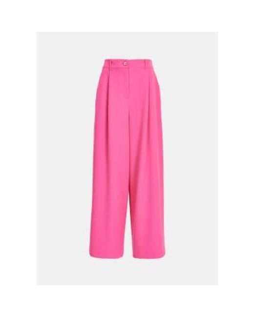 Pantalon large rose employé Essentiel Antwerp en coloris Pink